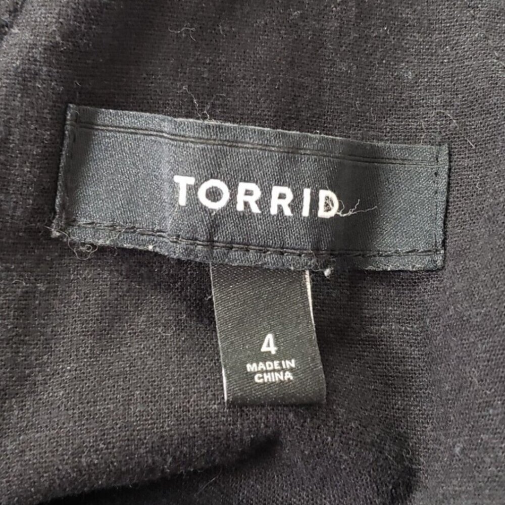 Torrid Womens Linen Blend Overalls Size 4X Black Neutral Country Stretch Beach - Picture 4 of 10